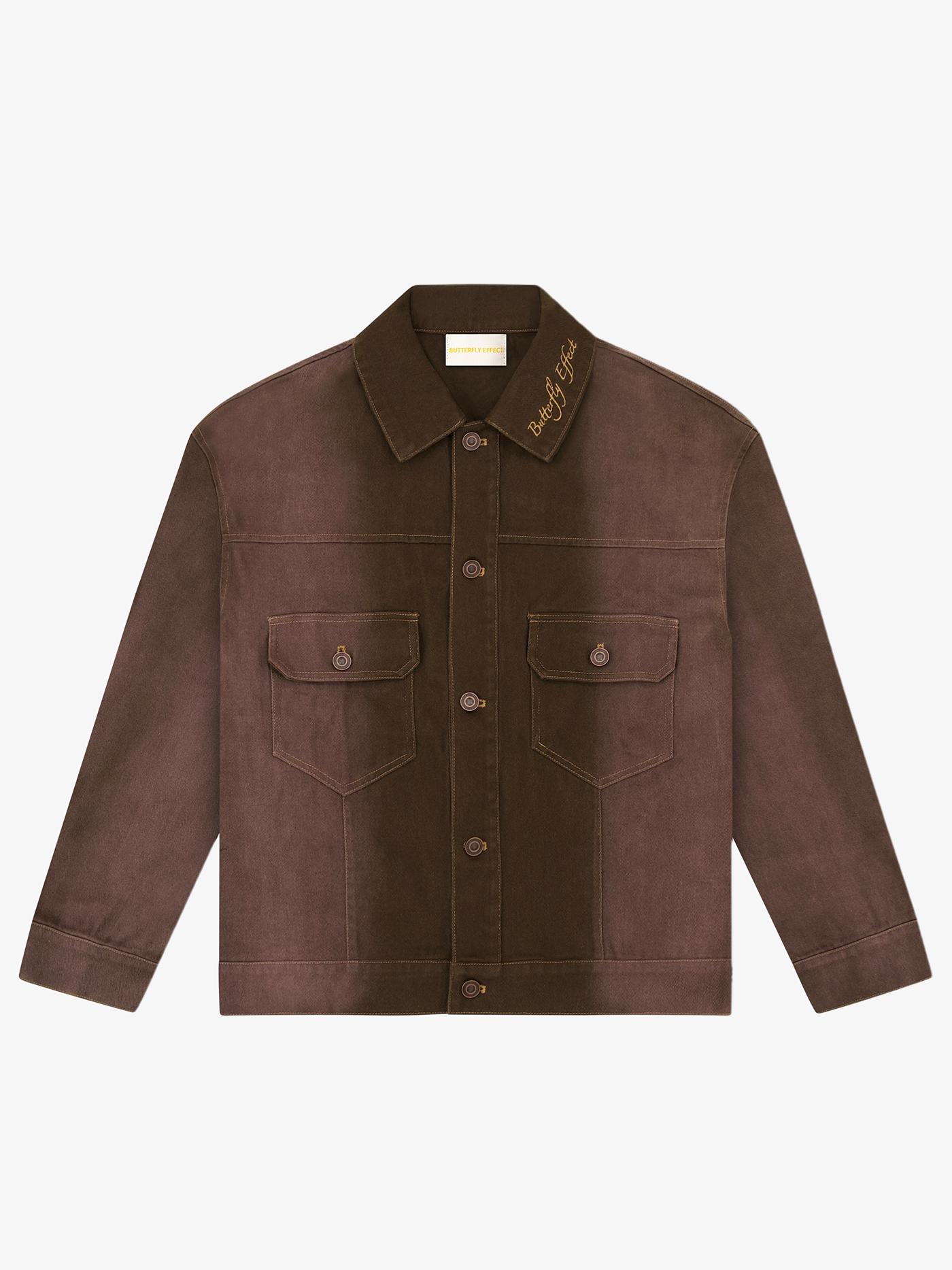 Split Fade Jacket Cropped (Mocha Brown)